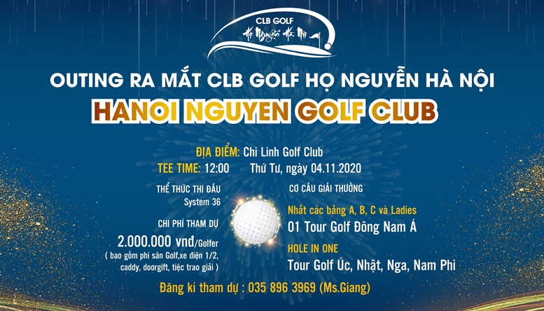 Giải thưởng giải golf ra mắt CLB Golf Họ Nguyễn Hà Nội