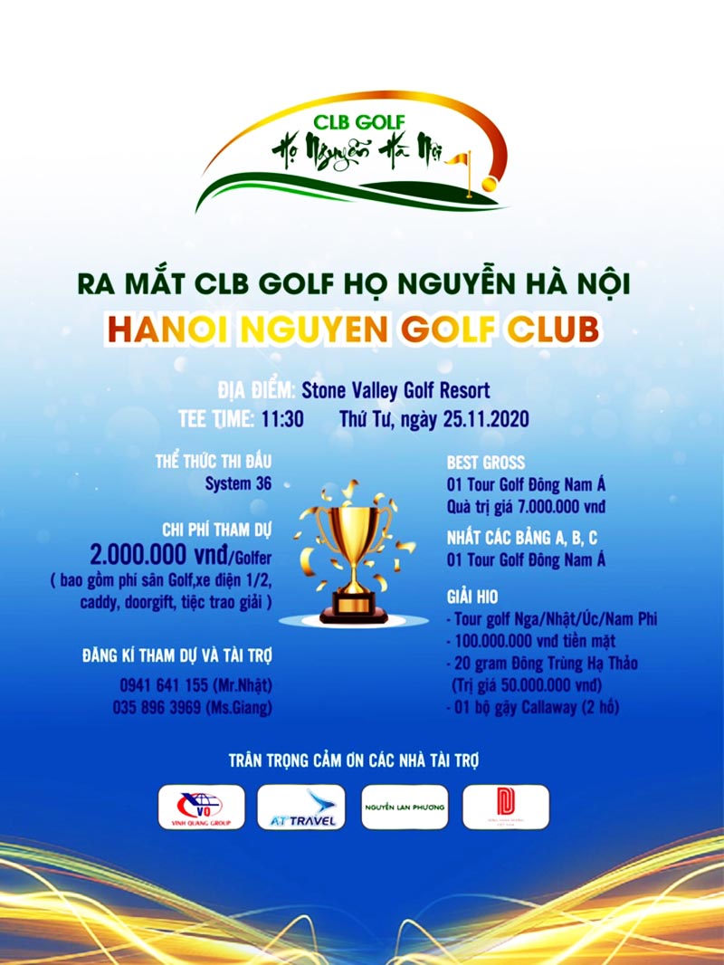 Thông tin giải golf CLB Họ Nguyễn Hà Nội